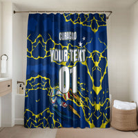 Personalized Curacao Football Bathroom Set Caribbean Splash Paint Soccer Graphic