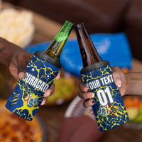 Personalized Curacao Football 4 in 1 Can Cooler Tumbler Caribbean Splash Paint Soccer Graphic