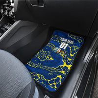 Personalized Curacao Football Car Mats Caribbean Splash Paint Soccer Graphic