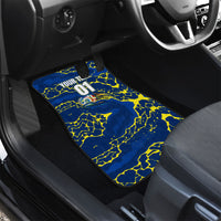 Personalized Curacao Football Car Mats Caribbean Splash Paint Soccer Graphic