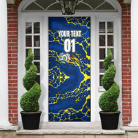 Personalized Curacao Football Door Cover Caribbean Splash Paint Soccer Graphic