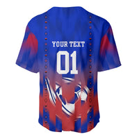 Personalized Haiti Football Baseball Jersey Brush Stroke Soccer Graphic Flag Colors