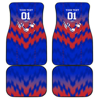Personalized Haiti Football Car Mats Brush Stroke Soccer Graphic Flag Colors