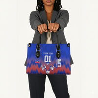 Personalized Haiti Football Leather Bag Brush Stroke Soccer Graphic Flag Colors