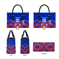 Personalized Haiti Football Leather Bag Brush Stroke Soccer Graphic Flag Colors