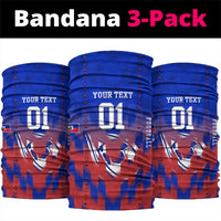 Personalized Haiti Football Neck Gaiter Brush Stroke Soccer Graphic Flag Colors
