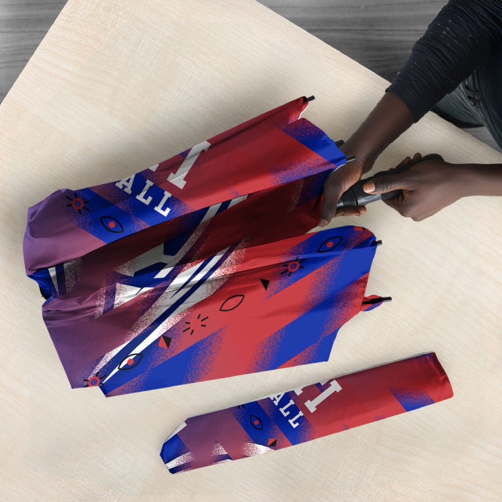 Personalized Haiti Football Umbrella Brush Stroke Soccer Graphic Flag Colors