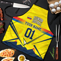 Personalized Ecuador Football Apron Dynamic Line Soccer Graphic Flag Colors