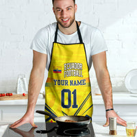 Personalized Ecuador Football Apron Dynamic Line Soccer Graphic Flag Colors