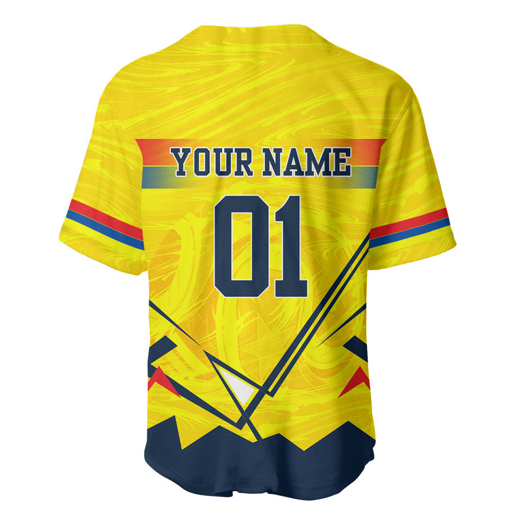 Personalized Ecuador Football Baseball Jersey Dynamic Line Soccer Graphic Flag Colors
