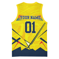 Personalized Ecuador Football Basketball Jersey Dynamic Line Soccer Graphic Flag Colors