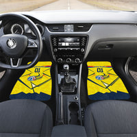 Personalized Ecuador Football Car Mats Dynamic Line Soccer Graphic Flag Colors