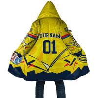 Personalized Ecuador Football Cloak Dynamic Line Soccer Graphic Flag Colors