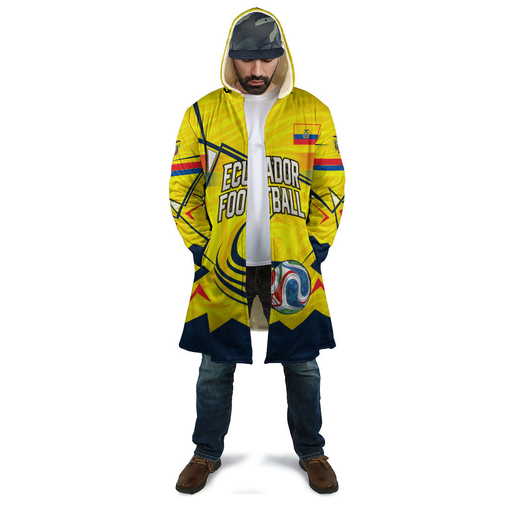 Personalized Ecuador Football Cloak Dynamic Line Soccer Graphic Flag Colors