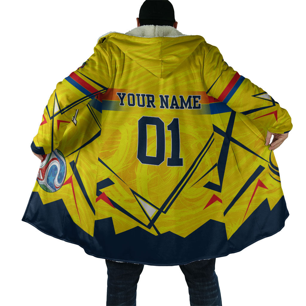 Personalized Ecuador Football Cloak Dynamic Line Soccer Graphic Flag Colors