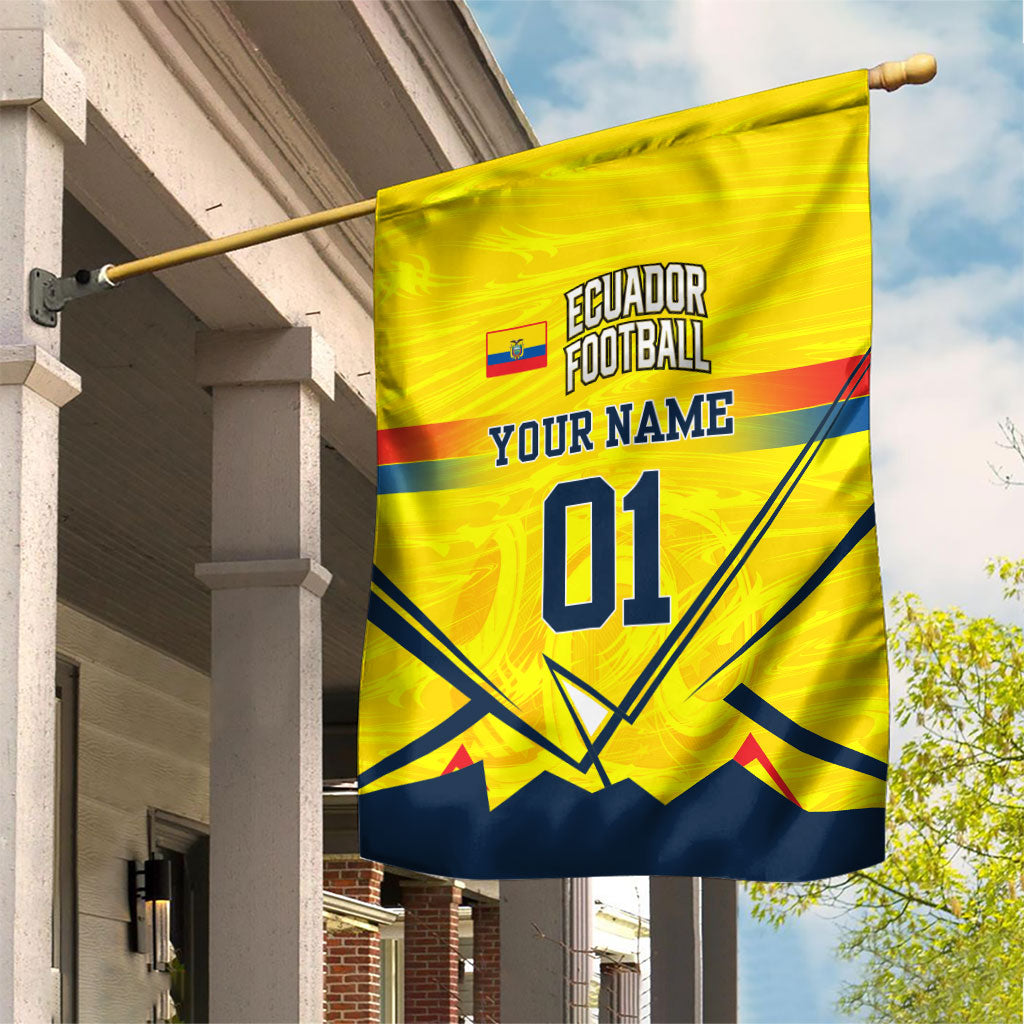 Personalized Ecuador Football Garden Flag Dynamic Line Soccer Graphic Flag Colors
