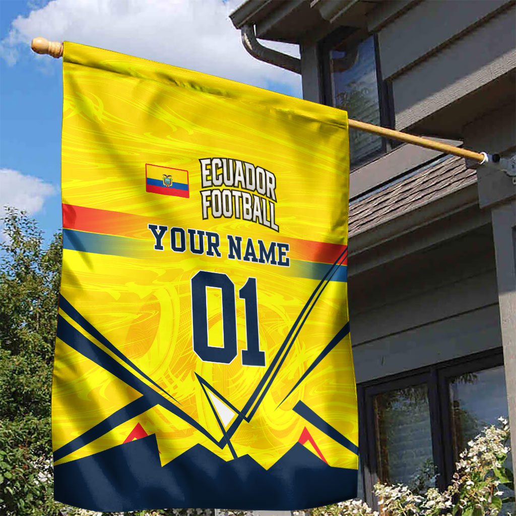 Personalized Ecuador Football Garden Flag Dynamic Line Soccer Graphic Flag Colors