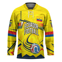 Personalized Ecuador Football Hockey Jersey Dynamic Line Soccer Graphic Flag Colors