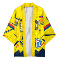 Personalized Ecuador Football Kimono Dynamic Line Soccer Graphic Flag Colors