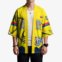 Personalized Ecuador Football Kimono Dynamic Line Soccer Graphic Flag Colors