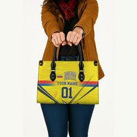 Personalized Ecuador Football Leather Bag Dynamic Line Soccer Graphic Flag Colors