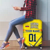 Personalized Ecuador Football Luggage Cover Dynamic Line Soccer Graphic Flag Colors