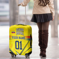 Personalized Ecuador Football Luggage Cover Dynamic Line Soccer Graphic Flag Colors