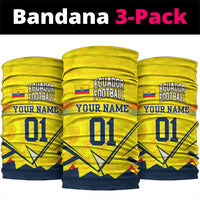 Personalized Ecuador Football Neck Gaiter Dynamic Line Soccer Graphic Flag Colors