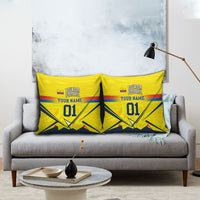 Personalized Ecuador Football Pillow Cover Dynamic Line Soccer Graphic Flag Colors