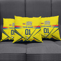 Personalized Ecuador Football Pillow Cover Dynamic Line Soccer Graphic Flag Colors