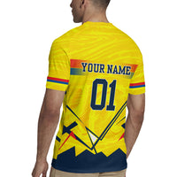 Personalized Ecuador Football Rugby Jersey Dynamic Line Soccer Graphic Flag Colors