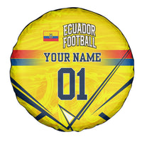 Personalized Ecuador Football Spare Tire Cover Dynamic Line Soccer Graphic Flag Colors