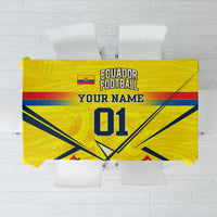 Personalized Ecuador Football Tablecloth Dynamic Line Soccer Graphic Flag Colors