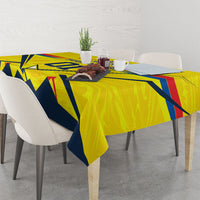 Personalized Ecuador Football Tablecloth Dynamic Line Soccer Graphic Flag Colors