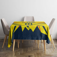Personalized Ecuador Football Tablecloth Dynamic Line Soccer Graphic Flag Colors
