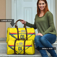 Personalized Ecuador Football Travel Bag Dynamic Line Soccer Graphic Flag Colors