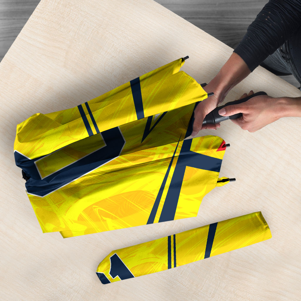Personalized Ecuador Football Umbrella Dynamic Line Soccer Graphic Flag Colors