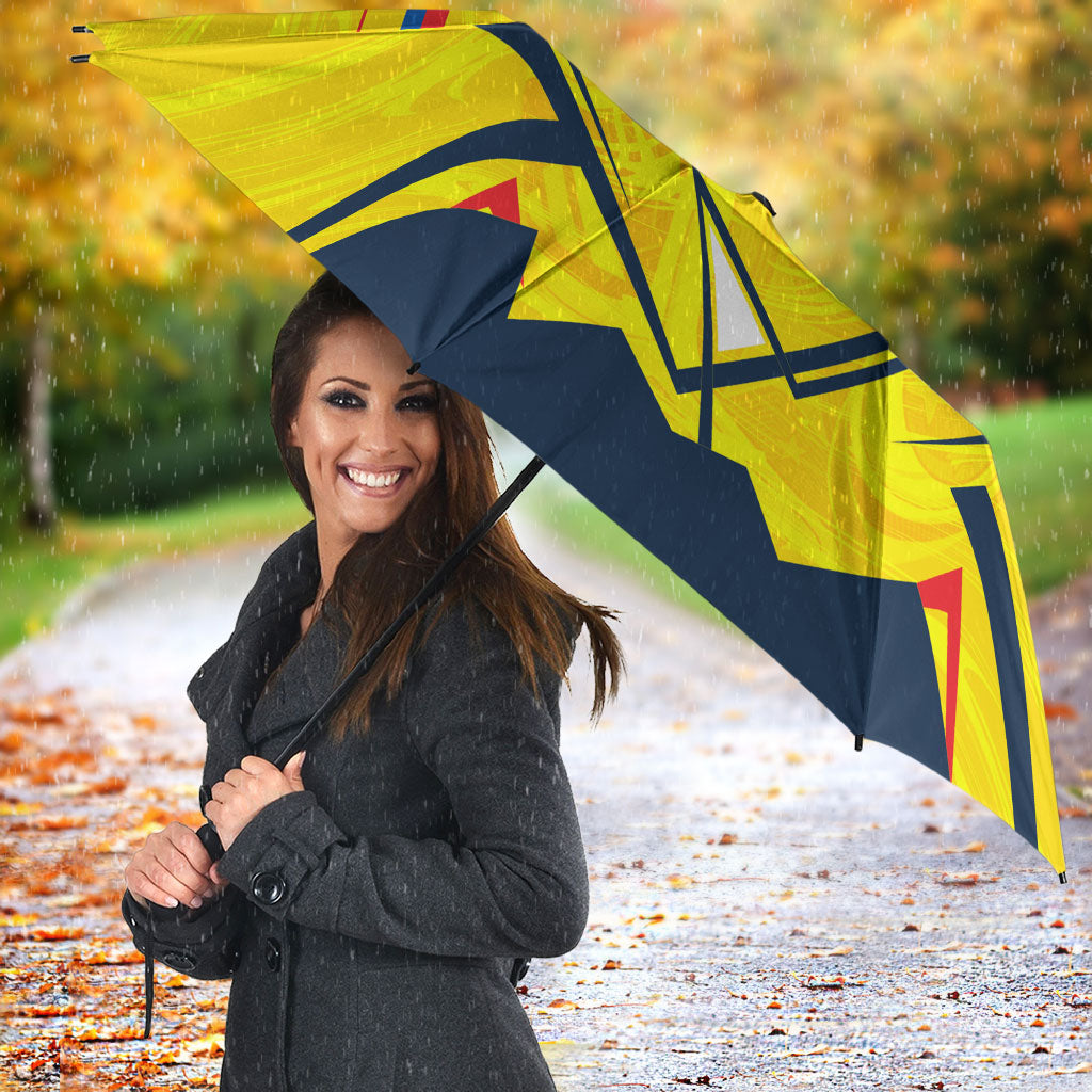 Personalized Ecuador Football Umbrella Dynamic Line Soccer Graphic Flag Colors