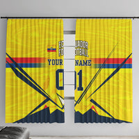 Personalized Ecuador Football Window Curtain Dynamic Line Soccer Graphic Flag Colors