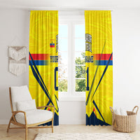 Personalized Ecuador Football Window Curtain Dynamic Line Soccer Graphic Flag Colors