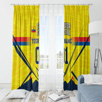 Personalized Ecuador Football Window Curtain Dynamic Line Soccer Graphic Flag Colors