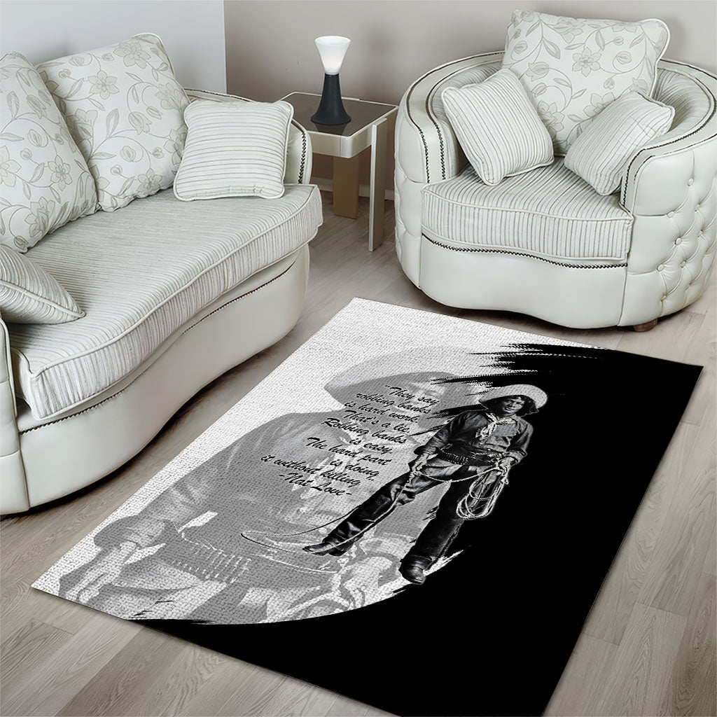 Nat Love Area Rug Deadwood Dick Legendary Black Cowboy - Famous Outlaw Quote