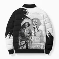 Nat Love Bomber Puffer Jacket Deadwood Dick Legendary Black Cowboy - Famous Outlaw Quote