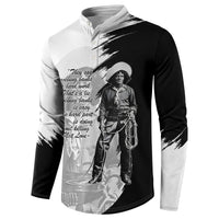 Nat Love Button Sweatshirt Deadwood Dick Legendary Black Cowboy - Famous Outlaw Quote