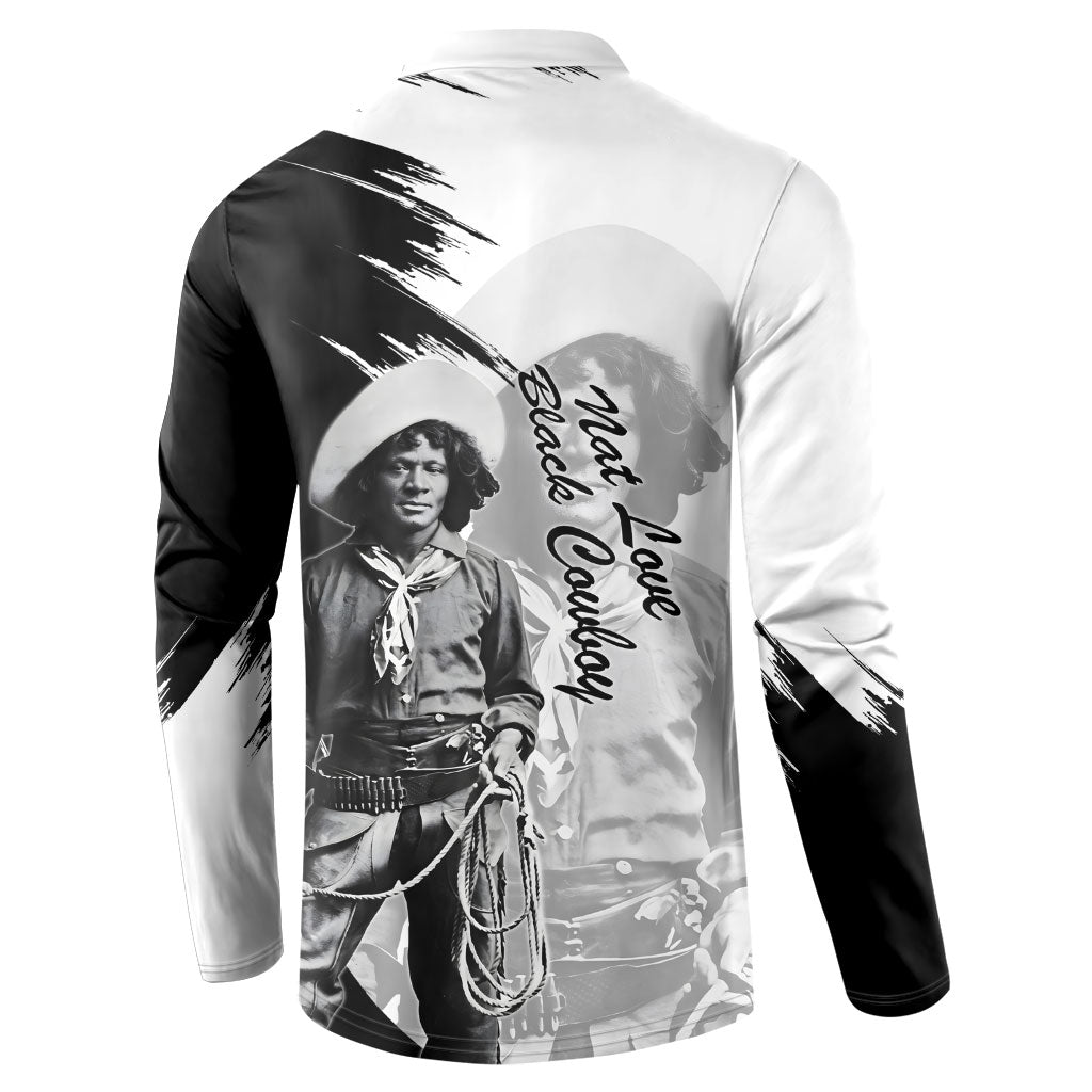 Nat Love Button Sweatshirt Deadwood Dick Legendary Black Cowboy - Famous Outlaw Quote