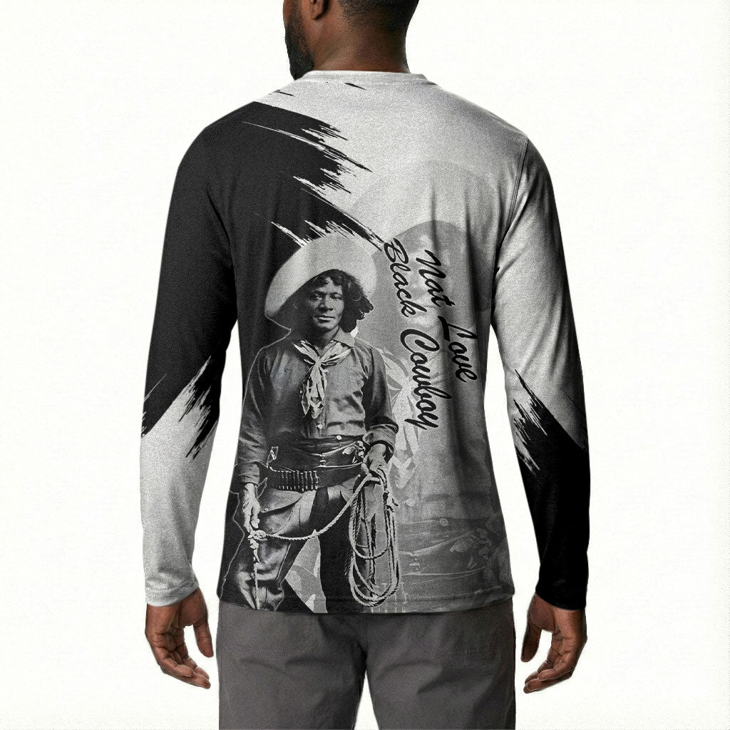 Nat Love Button Sweatshirt Deadwood Dick Legendary Black Cowboy - Famous Outlaw Quote