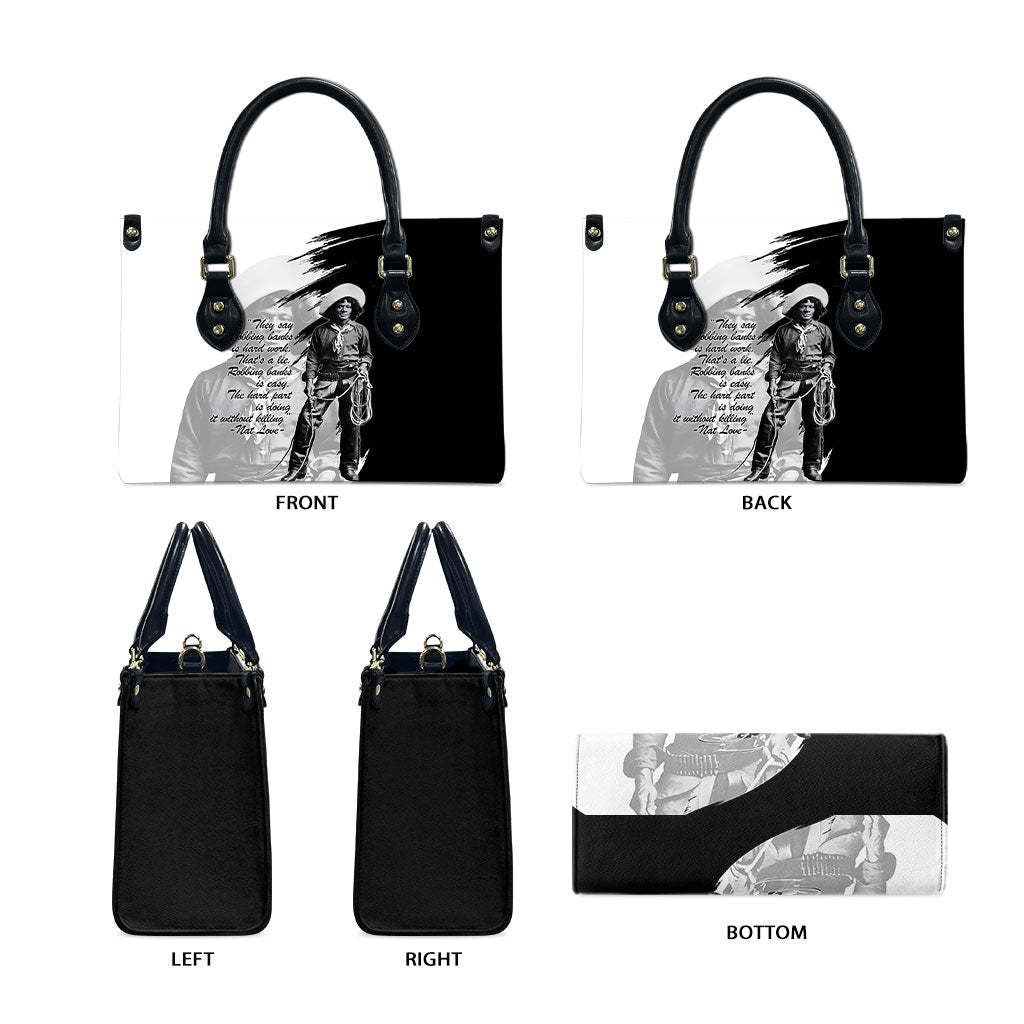 Nat Love Leather Bag Deadwood Dick Legendary Black Cowboy - Famous Outlaw Quote