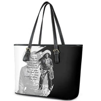 Nat Love Leather Tote Bag Deadwood Dick Legendary Black Cowboy - Famous Outlaw Quote