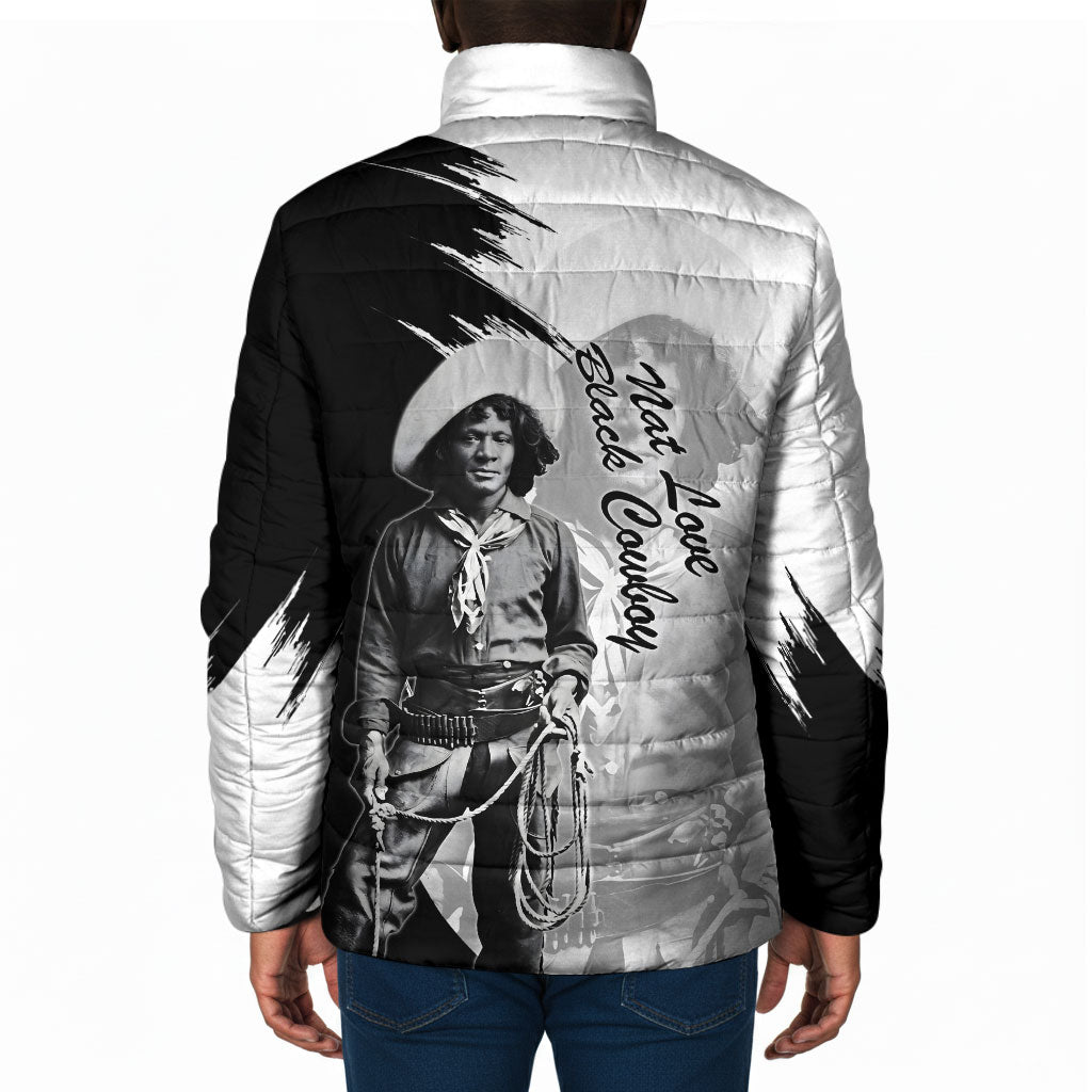 Nat Love Padded Jacket Deadwood Dick Legendary Black Cowboy - Famous Outlaw Quote