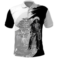Nat Love Polo Shirt Deadwood Dick Legendary Black Cowboy - Famous Outlaw Quote